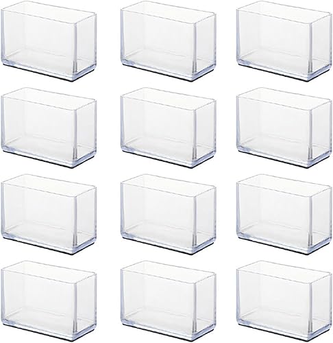 12 protezioni per pavimenti per gambe di sedie, tappi rettangolari per gambe di sedie, tappi protettivi per mobili, protezione per piedi della sedia, nessun rumore, nessun graffio (40 x 60 mm) - Honorern