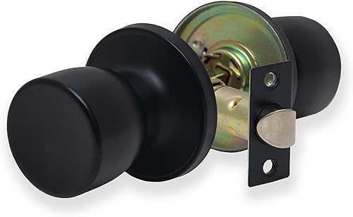 Tulip Pomello Passaggio Nero Opaco Pomello Porta Porta Interna in Legno - Honorern