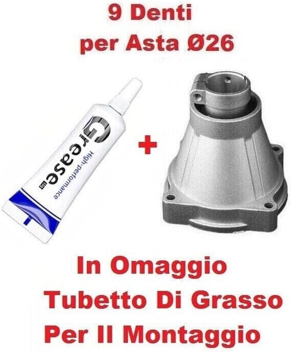 Campana Frizione 9 denti x Asta Ø 28mm Scatola Campana Frizione Completa tagliaerba decespugliatore universale + Grasso in omaggio + Grasso in omaggio - Honorern
