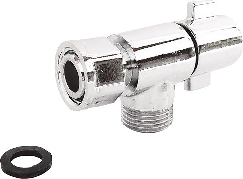 SOMATHERM FOR YOU - Rubinetto design WC 1/4 quadrato giro cromato M12 / 17 (3/8 '') - Dado Prigioniero 12/17 (3/8 '') - Honorern