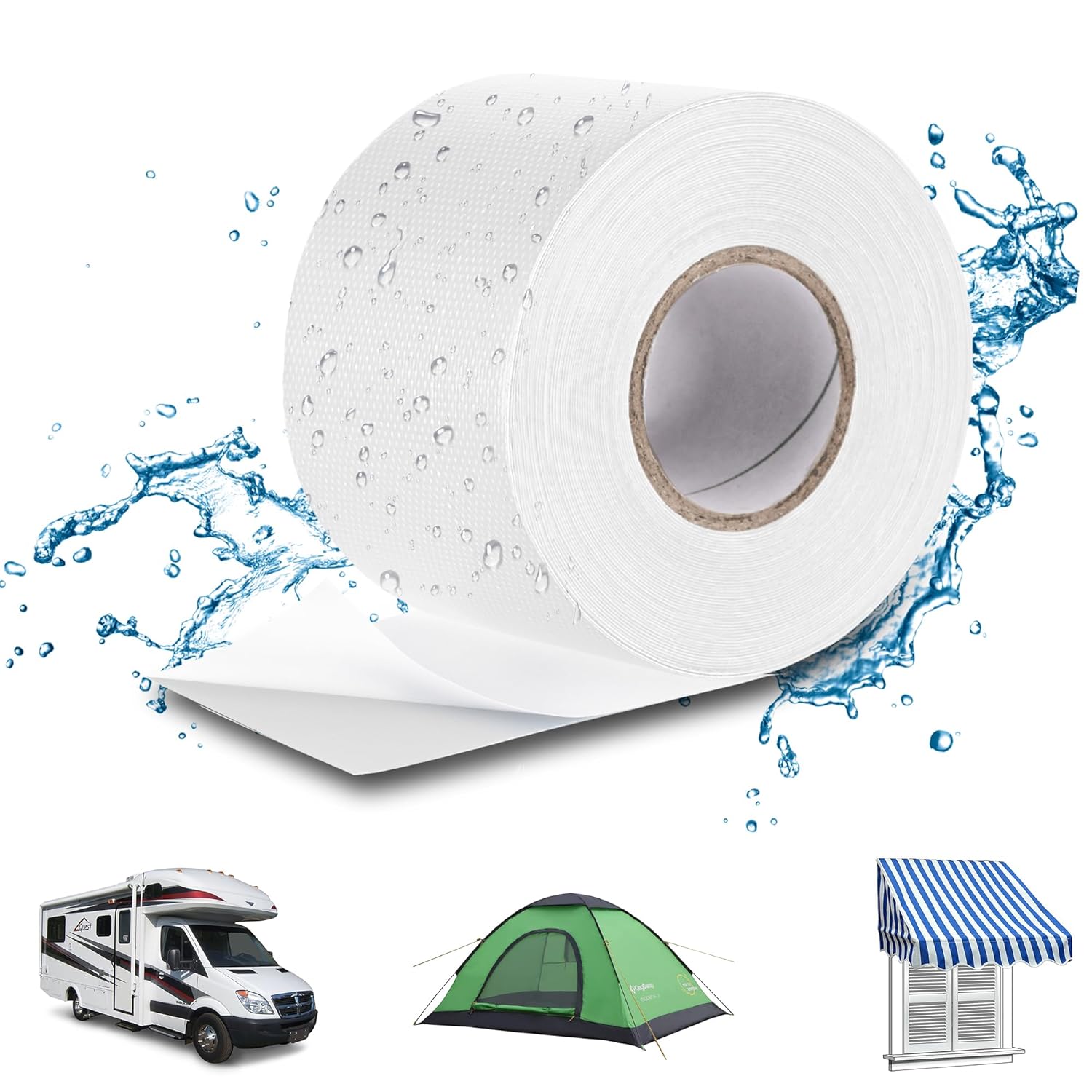 Lechin Nastro Sigillante Impermeabile / 5,7cm x 5m Nastro adesivo professionale per condotti/Nastro telato per riparazioni generiche/zanzariere/tubi di gomma e plastica/PVC/blu - Honorern