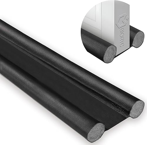 BIORYC ® Paraspifferi Sottoporta per Porte Interne ed Esterne da 5,5 cm di Spessore e Lunghezza di 92 cm | Guarnizione Insonorizzante per Spifferi Porta Ingresso (1x Marrone) - Honorern