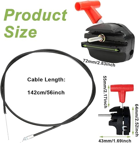 Interruttore Universale per Cavo acceleratore per Tosaerba da 56' Interruttore Leva di Controllo Interruttore Scatola acceleratore Regolatore per trattorino Tosaerba a Spinta - Honorern