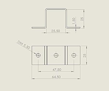 Fascetta per tubo quadrato, fascetta, quadrata, in acciaio inox da 15 x 15 fino a 55 x 55 mm (40 x 40 mm) - Honorern