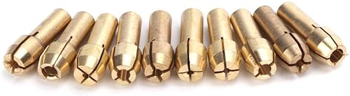 10 pezzi pinza di serraggio per trapano, 0.5-3.2 mm, mini pinza trapano adatto in ottone, utensili rotanti (diametro del trail 4,3 mm) - Honorern