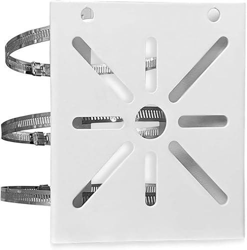 WiTi universale Montaggio su palo verticale per telecamera di sicurezza, Metallo solido Montaggio Staffa angolare con loop, Adatto per telecamere CCTV (di medie dimensioni) - Honorern