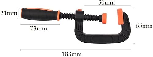Morsetto a G in plastica ad azione rapida per la lavorazione del legno, affidabile strumento di bloccaggio a C progettato per lavori fai da te (5,1 cm) - Honorern