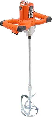 Agitatore per malta da 2100 W, miscelatore per malta a 6 marce, con pulsante autoblocco, agitatore per miscelare vernici, cemento, cemento, malta - Honorern