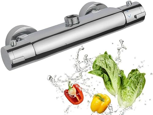Termostato per rubinetto doccia, termostatico con blocco di sicurezza a 38 °C, rubinetto doccia termostatico per bagno - Honorern