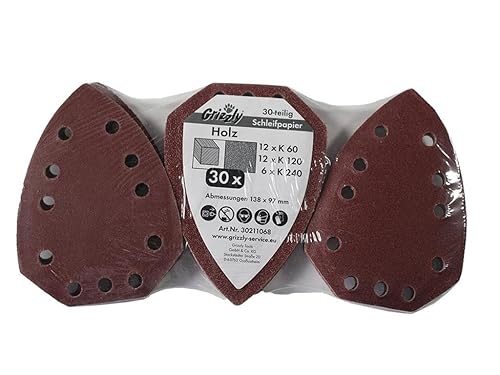 30 pezzi di carta vetrata, legno, adatta per levigatrice a mano Parkside Lidl, modelli: vedi descrizione articolo - Honorern