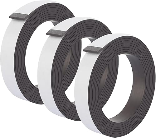 Nastro Magnetico Forte 3 Rotoli Calamite Adesive 20 mm x 2 m Striscia Magnetica Adesiva Nastro Magnetico Adesivo per Casa Ufficio Garage Magazzino - Honorern