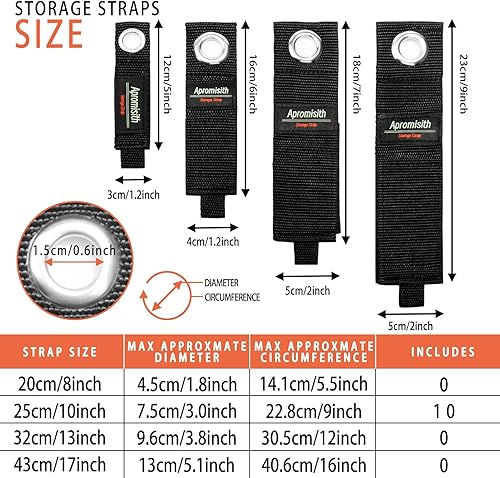 Cinghie per cavi organizer (8L) (8 confezioni), cinghie di stoccaggio per impieghi gravosi, fascette portacavi regolabili per cavi di prolunga, tubi flessibili, corde, cantina, officina - Honorern
