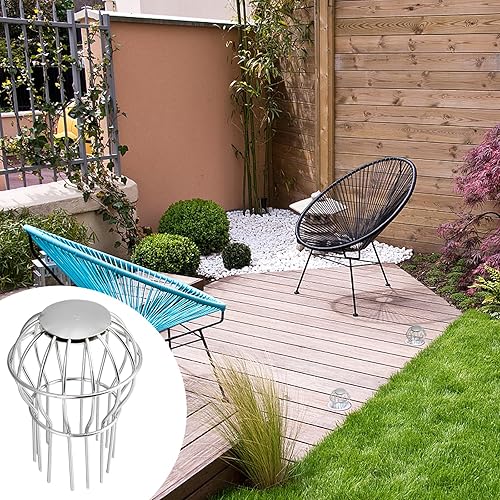 Angoily Protezione per Grondaia in Acciaio, Filtro per Grondaia, Protezione per Foglie Scarico a Pavimento per Tetto, Cortile, Giardino - Honorern