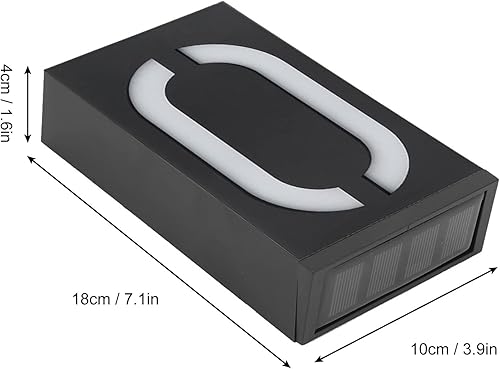 LED a Energia Solare per Esterni Targhetta per Porta con Luce Solare per Numero Civico a LED Luce per Segnaletica Numerica Targhetta con Luci per Indirizzo Della Porta del Negozio(Numero 2) - Honorern