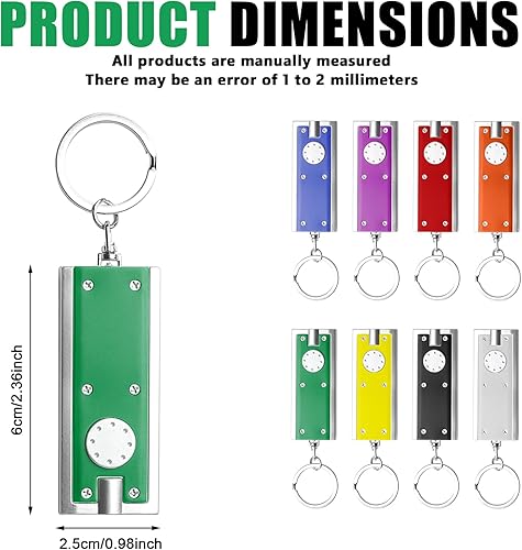 16 pezzi torcia a LED portachiavi per bambini, mini torcia a LED, torcia per bambini, portachiavi a LED, torcia a LED, mini torcia a LED - Honorern
