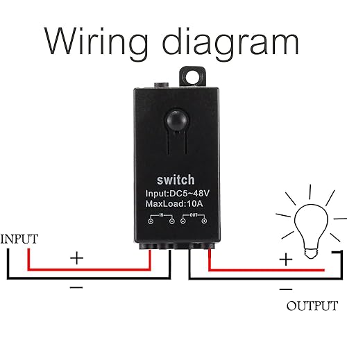 interruttore telecomandato 12V, 5V/12V/48V/10A Interruttore remoto a relè per luci, 328FT a lungo raggio per plafoniere, lampade. - Honorern