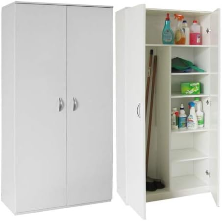 Mobile portascope a 2 Ante - Bianco - L. 72cm x H. 187cm x P. 36 cm - Honorern