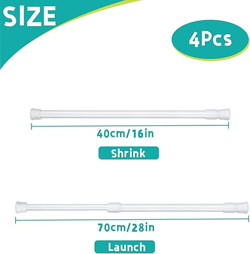 4 pezzi Barre di Sicurezza per Finestra Regolabili 40-70cm Barra di sicurezza per porte scorrevoli Serratura di sicurezza per finestre Window Security Bar per Sicurezza Bambini - Honorern