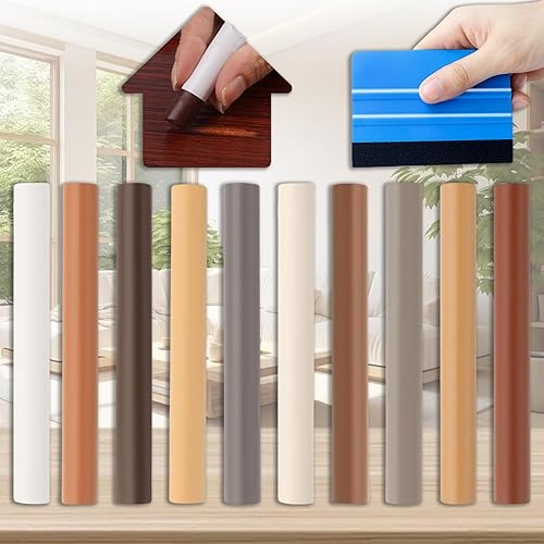 Kit Riparazione Parquet, 10 Colori Cera Ripara Graff Parquet, Kit Riparazione Parquet Laminato Con Raschietto, Kit Di Riparazione Mobili In Legno, Per Graffi, Pavimenti, Armadietto - Honorern