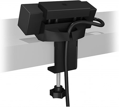 ICY BOX IB-MSA106HH - Supporto per ciabatta e presa USB, universale, con fissaggio rapido grazie al morsetto da tavolo con passacavo posteriore da 40 a 60 mm - Honorern