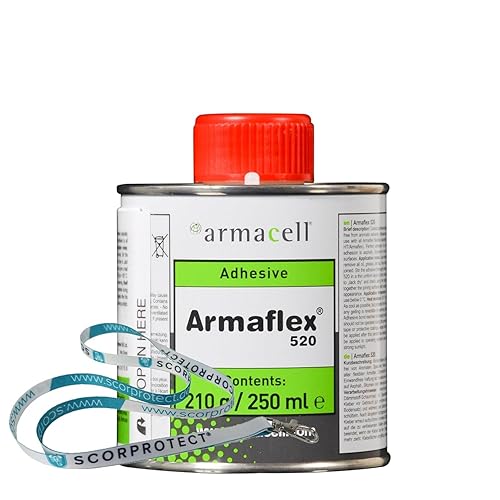 Armaflex Armacell Colla 520 per piastre e tubi in gomma da 0,25 litri + cordino originale Scorprotect® - Honorern