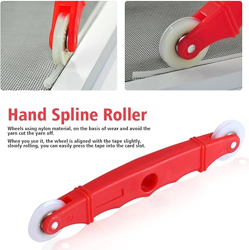 Mano Spline Roller,Maniglia in Nylon con Rullo scanalato a Mano per l'installazione dello Strumento per Porte e finestre Zanzariere - Honorern