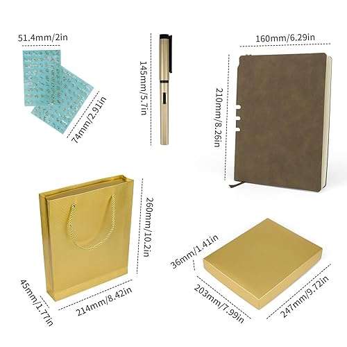 HERKINDNESS Taccuino A5, Marrone Taccuino Appunti, Quaderno A5 con Penna e Adesivi Alfanumerici, Presa Comoda, per Uso Personale Anche Come Regali e Souvenir - Honorern