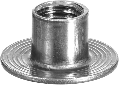 Dadi a T M10, 12 Pezzi Dadi a T in Acciaio Al Carbonio, Dadi a Base Rotonda Saldabili con Foro Passante Altezza 12mm Inserto Filettato Femmina - Honorern