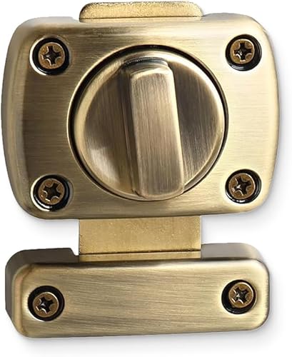WUMZIRA 1 chiavistello per porta, antifurto,Chiavistello per Porta in Legno, serratura interna, serratura aggiuntiva per il bagno, serratura antica,con Viti per Porte D'ingresso, Colore Bronzo - Honorern