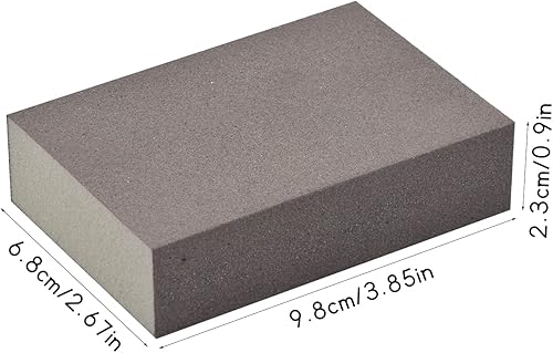 Spugna Abrasiva, 12 Pezzi Blocchi Abrasivi 60/80/100/120/180/220 Grane, Grossolana Media Fine per Lucidare Legno Metallo Acciaio Lavabile e Riutilizzabile - Honorern