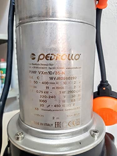 Elettropompa per acque luride 'Vortex VXm 10/35-N' 1 CV monofase Pedrollo - Honorern
