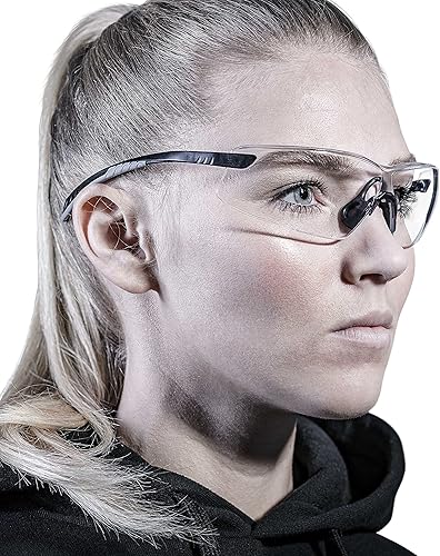 SOLID. Occhiali protettivi da lavoro con perfetta vestibilità e protezione laterale integrata | occhiali trasparenti con lenti chiare, antigraffio, antiappannamento e protettive contro i raggi UV - Honorern