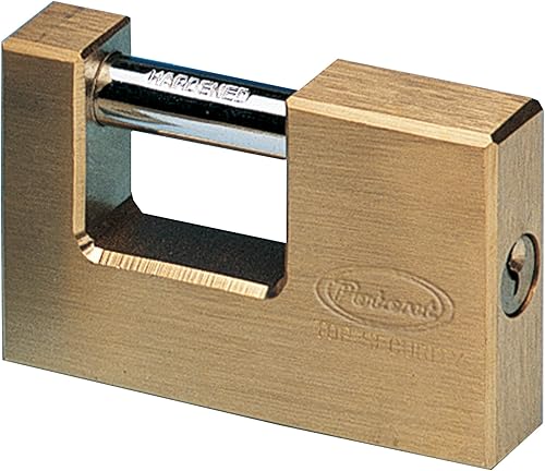 Lucchetto corazzato per saracinesca in ottone massiccio 60MM dim 77X50X16,5mm METALPLUS - Honorern