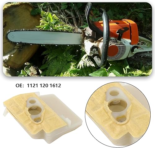 The Lord of the Tools 2 Pezzi Filtro Aria In Spugna 1121 120 1612 Filtro Aria In Schiuma Filtro Aria Tosaerba Compatibile Con Stihl MS260 MS240 026 024 80x78mm - Honorern