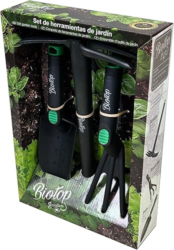 Set di strumenti premium realizzati in fibra di vetro e resina vergine. Pala fioriera, rastrello e azuela ideali per il tuo giardino o giardino. - Honorern