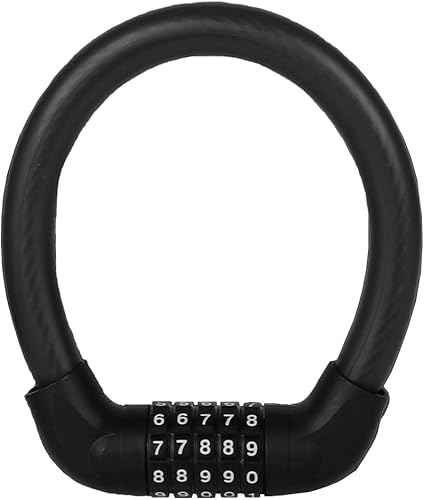 Blocco filo combinato Blocco corda in acciaio ispessito ritorto Password ripristinabile a 5 cifre Antipolvere, rivestimento protettivo in PVC impermeabile 15,7 'versione rossa standard - Honorern