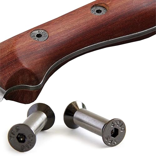 Rivetti per Bulloni Con Manico per Coltello, Viti YFS a Testa Esagonale Piatta, Kit di Dadi di Fissaggio per Foro Maniglia da 5 mm, 10 Pezzi - Honorern