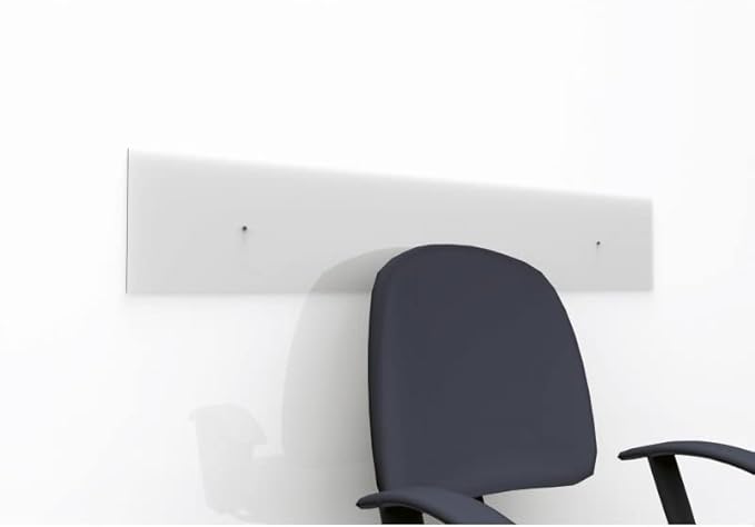 Battisedia in acrilico bianco opale da mm. 3 completo di kit fissaggio al muro. 2pz. cm. 80x15 Confezione da n. 2 pezzi - Honorern