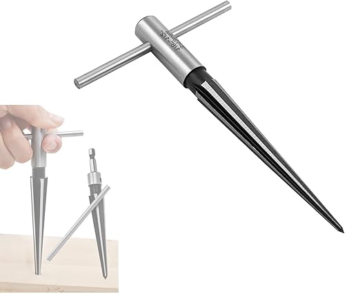 Alesatore conico esagonale da 5 mm-22 mm, a forma di T, strumento per la lavorazione del legno, in acciaio al carbonio, fresa manuale, per fori conici, semplici fori per viti - Honorern