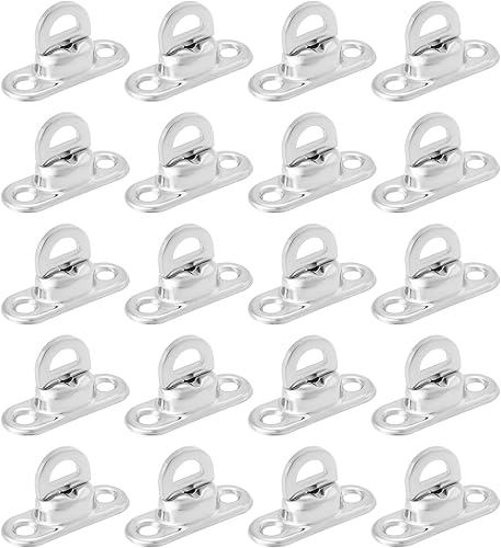 20 Pezzi 11 Mm 2 Fori Ottone Nichelato Twist Locks 11 Mm X 7 Mm Occhielli Ovali Base Perno Barca Tendalino Twist Fastener Per Piscina Copertura Mobili Da Giardino Borsa Fai Da Te - Honorern
