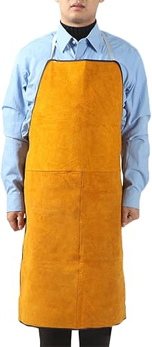 Grembiule Saldatore in Pelle di Mucca Saldatura Equipaggiamento Saldatore Calore Isolamento Protezione Grembiule Pelle Mucca, multicolore, Se référer au descriptif - Honorern