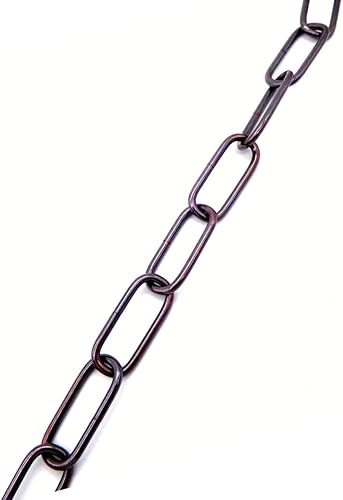 1mt catena bronzo antichizzata per lampadari sospensione filo 3,8mm Dimensioni anello 45 x 20mm - Honorern