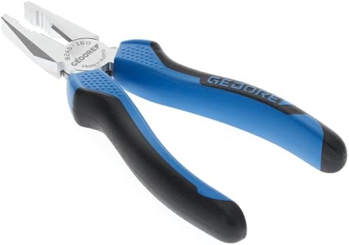 GEDORE Pinza Universale Professionale per Impieghi Gavosi, per Tagliare, Tenere e Torcere, Impugnatura Bicomponente, 180 mm, HRC 62-64, 8250-180 JC - Honorern