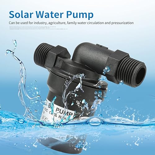 Pompa ad acqua solare ad alta temperatura senza spazzole per il pompaggio di circolazione, 12 V 10 W DC per evitare che i detriti intasino gli ugelli e creino rumore - Honorern