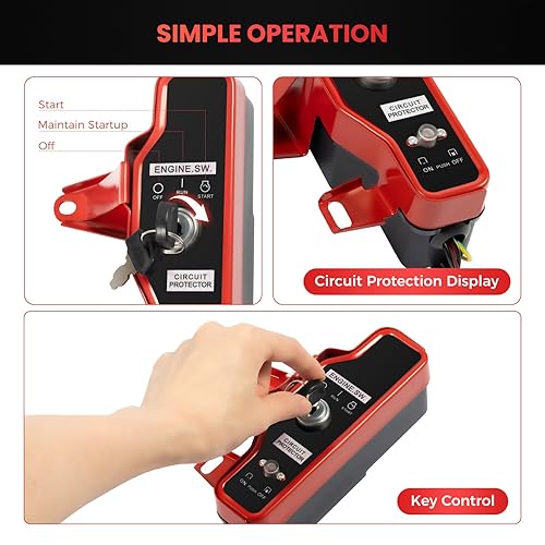 Kit di Avviamento Elettrico per Honda GX160 5.5HP GX200 6.5HP - Starter Motore a 4 Tempi Con Avviamento Magnetico e Interruttore a Chiave - Honorern