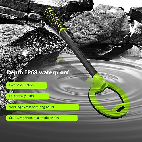 Metal Detector Subacqueo, IP68 Impermeabile 3.9 4.7 Pollici Gamma di Rilevamento Gold Silver Detector con Suono di Allarme, Batteria Al Litio 6F22 1600mAh, Rilevatore Portatile di Oro (Arancia) - Honorern