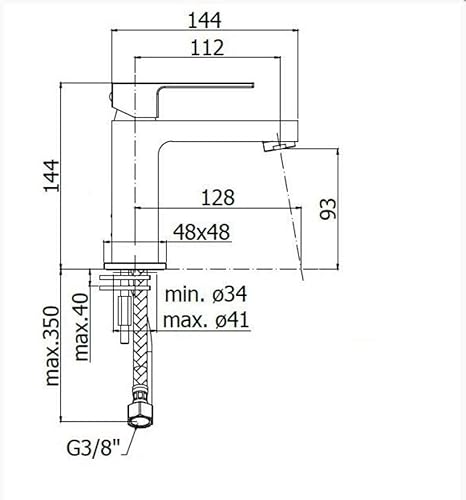 MISCELATORE LAVABO EFFE PAFFONI EF071 CR SENZA PILETTA - Honorern