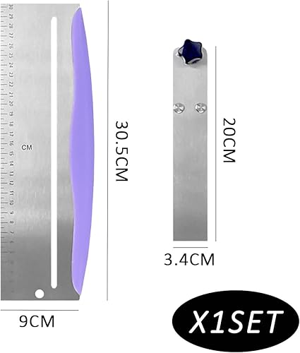 1 raschietto per torte, raschietto regolabile, raschietto in acciaio inox, accessorio per torte, utensili per la cottura fai da te - Honorern