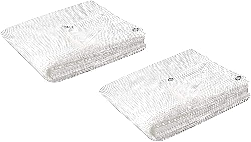 Kippen 6057K - Confezione da 2 pezzi di Telone Retinato Trasparente. Misura 2x3 mt. Grammatura 130 g/m² - Honorern