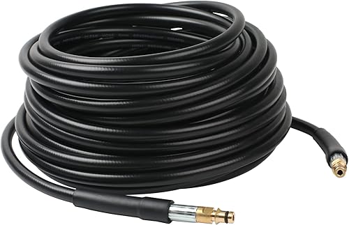 Kit di pulizia del tubo di scarico dell'idropulitrice da 15 m, 180 bar, con ugello a getto e ugello a getto rotante, 3 adattatori di ricambio per idropulitrice Karcher, Bosch, Lavor - Honorern